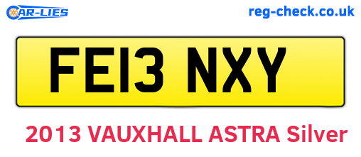 FE13NXY are the vehicle registration plates.