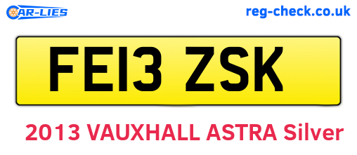 FE13ZSK are the vehicle registration plates.