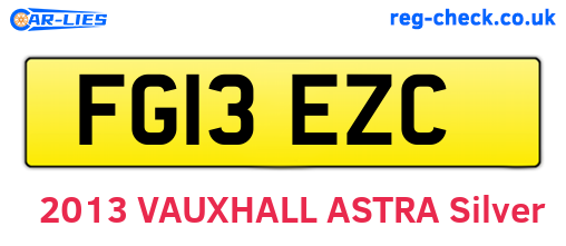 FG13EZC are the vehicle registration plates.