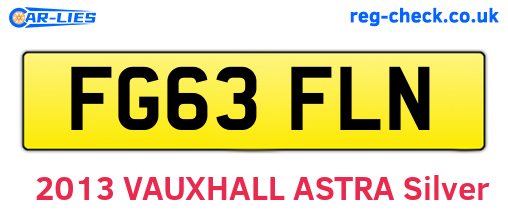 FG63FLN are the vehicle registration plates.
