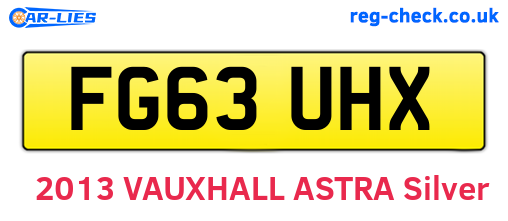 FG63UHX are the vehicle registration plates.