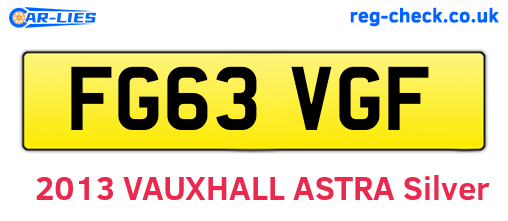FG63VGF are the vehicle registration plates.