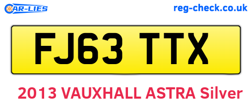 FJ63TTX are the vehicle registration plates.