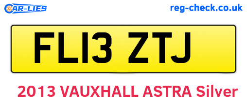FL13ZTJ are the vehicle registration plates.
