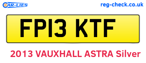 FP13KTF are the vehicle registration plates.
