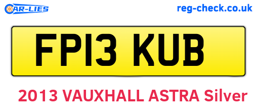 FP13KUB are the vehicle registration plates.