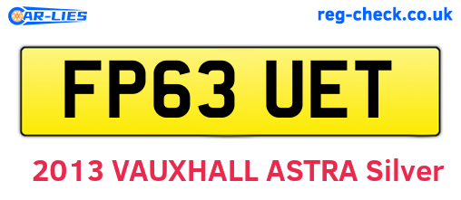FP63UET are the vehicle registration plates.
