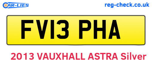 FV13PHA are the vehicle registration plates.