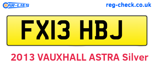 FX13HBJ are the vehicle registration plates.