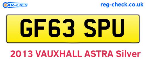 GF63SPU are the vehicle registration plates.
