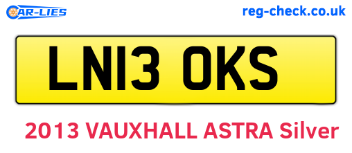 LN13OKS are the vehicle registration plates.
