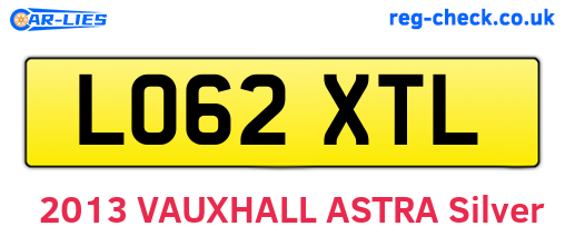 LO62XTL are the vehicle registration plates.