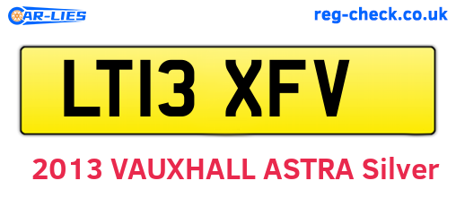 LT13XFV are the vehicle registration plates.