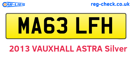 MA63LFH are the vehicle registration plates.