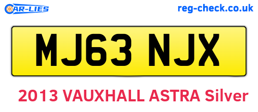 MJ63NJX are the vehicle registration plates.