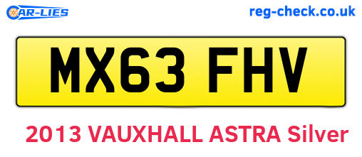 MX63FHV are the vehicle registration plates.