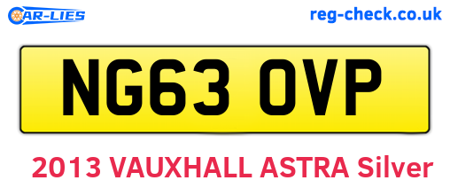 NG63OVP are the vehicle registration plates.