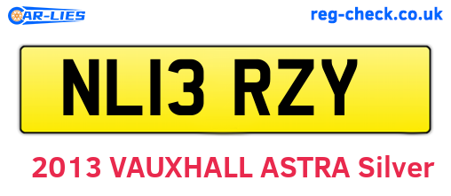 NL13RZY are the vehicle registration plates.