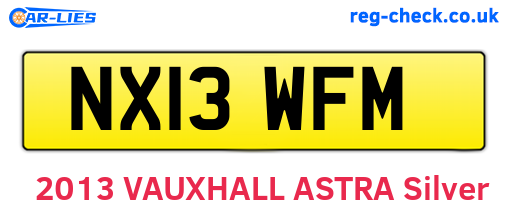 NX13WFM are the vehicle registration plates.