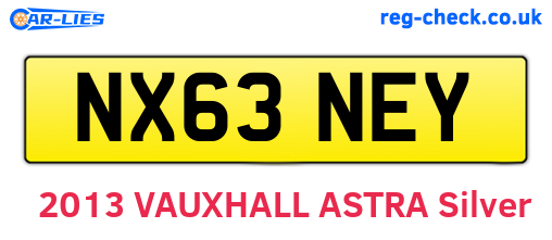 NX63NEY are the vehicle registration plates.