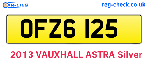 OFZ6125 are the vehicle registration plates.