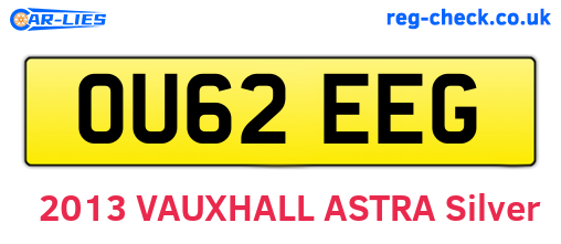 OU62EEG are the vehicle registration plates.