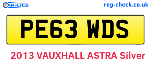 PE63WDS are the vehicle registration plates.