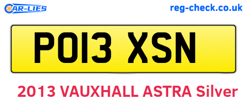 PO13XSN are the vehicle registration plates.