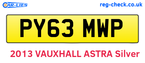 PY63MWP are the vehicle registration plates.