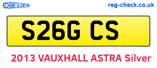 S26GCS are the vehicle registration plates.
