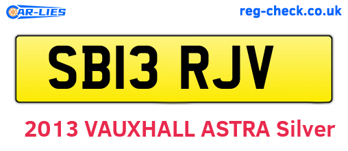 SB13RJV are the vehicle registration plates.