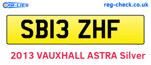 SB13ZHF are the vehicle registration plates.