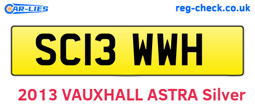 SC13WWH are the vehicle registration plates.