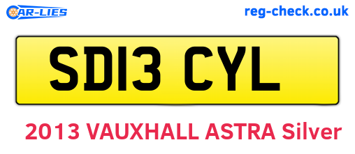 SD13CYL are the vehicle registration plates.