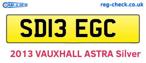 SD13EGC are the vehicle registration plates.