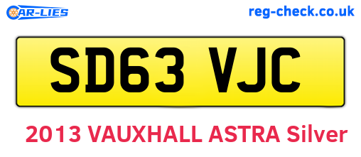 SD63VJC are the vehicle registration plates.