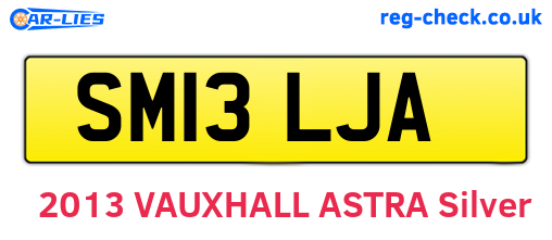 SM13LJA are the vehicle registration plates.