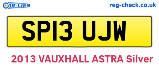 SP13UJW are the vehicle registration plates.