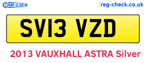 SV13VZD are the vehicle registration plates.