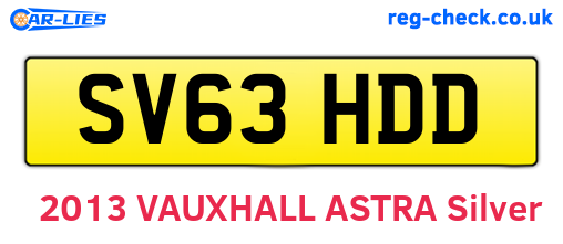SV63HDD are the vehicle registration plates.