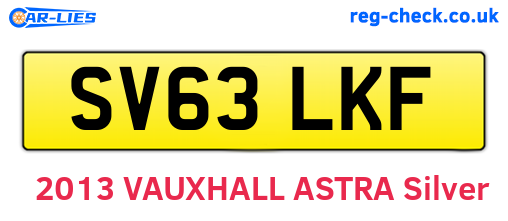 SV63LKF are the vehicle registration plates.