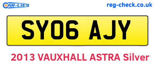 SY06AJY are the vehicle registration plates.