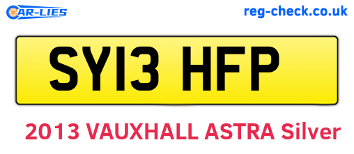 SY13HFP are the vehicle registration plates.