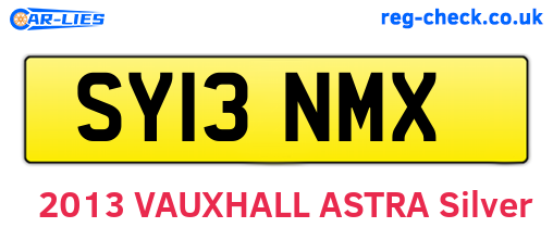 SY13NMX are the vehicle registration plates.