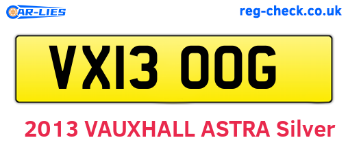 VX13OOG are the vehicle registration plates.