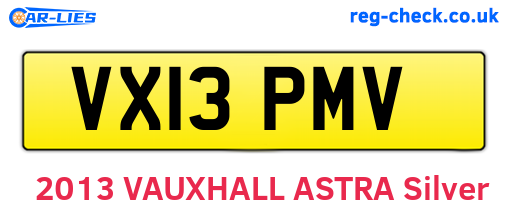 VX13PMV are the vehicle registration plates.