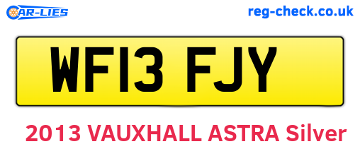 WF13FJY are the vehicle registration plates.