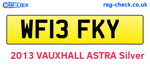 WF13FKY are the vehicle registration plates.