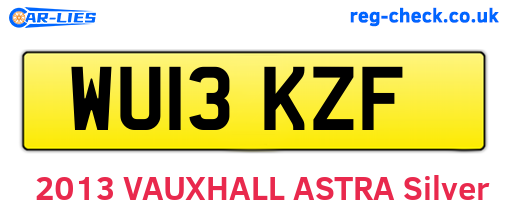 WU13KZF are the vehicle registration plates.