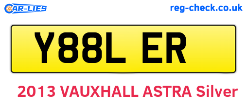 Y88LER are the vehicle registration plates.